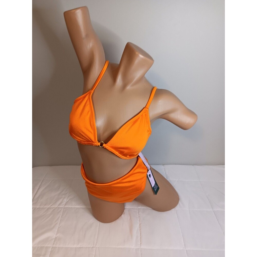 New Wild Fable Orange Bikini Set Top Med Bottom Small